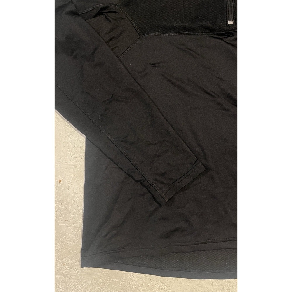 Champion Shirt Mens M Duo Dry‎ Black Quarter Zip Long Sleeve Athletic - Picture 3 of 9